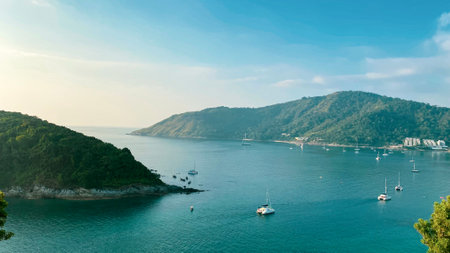 Panoramic view of Phuket island,Thailand.の写真素材