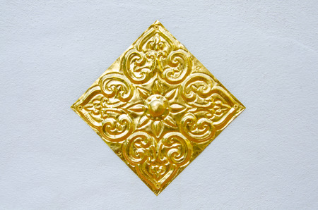 golden carved flowerの写真素材