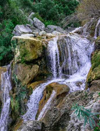 Waterfall of the Rio Guadalquivir in the Sierra de Cazorla Waterfall of the Rio Guadalquivir in the Sierra de Cazorlaの写真素材