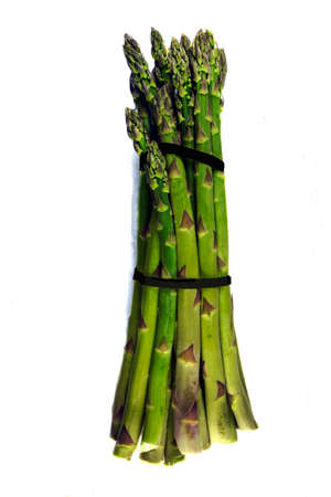 bunch of green wild asparagusの写真素材