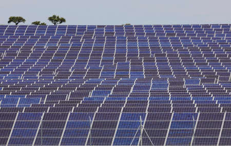 Solar panels in Extremadura La Serena, solar energyの写真素材