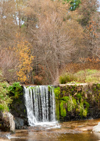 Cascade of water in the natural pool of Download Maria in the Sierra de Gata Extremaduraの写真素材