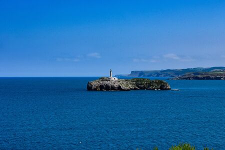 view of the coast on a clear dayの写真素材