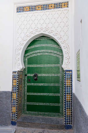 beautiful door of the house, traditional in the area