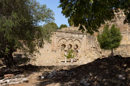 general view of the historic complex on a sunny day with cloudsの写真素材