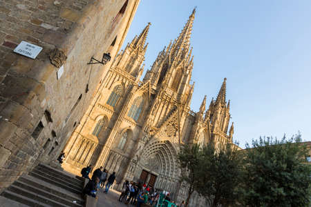Cathedral of Santa Eulalia in Barcelonaのeditorial素材