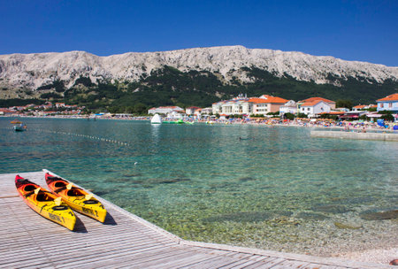 Baska Croatia Boat Extreme Sportsの写真素材