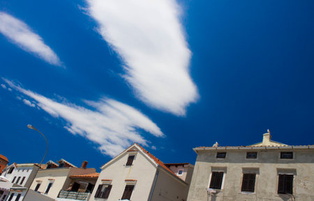 Dramatic clouds in Croatiaの写真素材