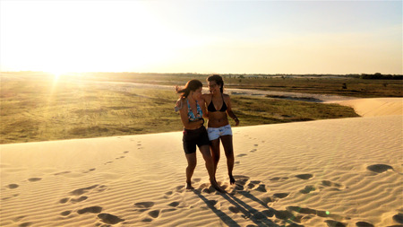 Best Friends in the desertの写真素材