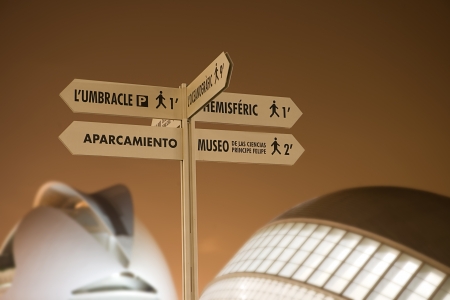 Night photography at the United Nations access to the City of Arts and Sciences in Valencia, Valencia Spain, Europeのeditorial素材