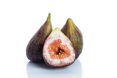 figs isolated on white background.の写真素材