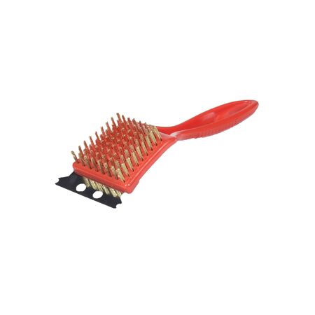 red metal brush on the white backgroundの写真素材