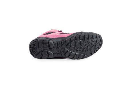 men's winter boots pink for expeditions of travel isolated the a white backgroundの写真素材