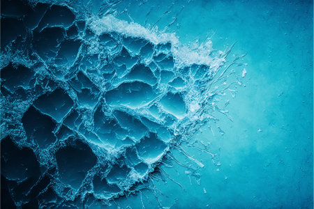 Abstract texture of melting blue cracked iceの素材