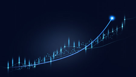 Abstract technology background with sound wave. Vector illustration for your design.の写真素材