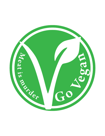 Meat is murder go vegan vector symbolのイラスト素材