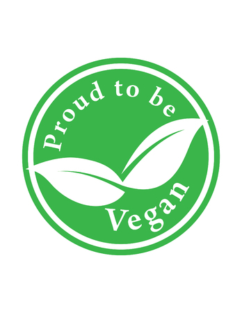 Proud to be vegan vector symbolのイラスト素材