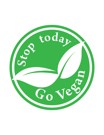 Stop today go vegan vector symbolのイラスト素材