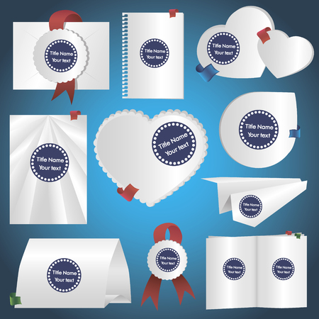 Beautiful templates for text in the form of a sheet of paperのイラスト素材