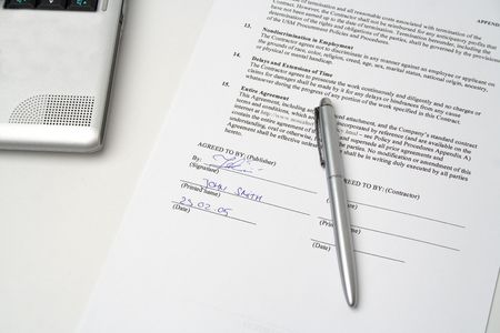 Signed contractの写真素材