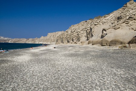 Santorini Island - summer holiday destination in Greeceの写真素材
