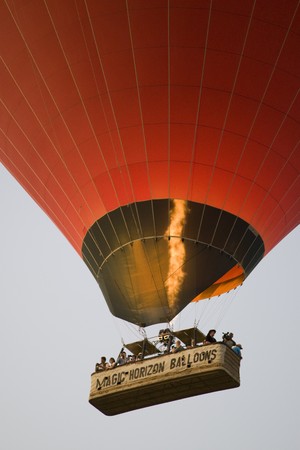LUXOR, EGYPT - MAY 25: We take a balloon ride over The Nile Valley and The Valley Of The Kings at Luxor, on MAY 25, 2008.のeditorial素材