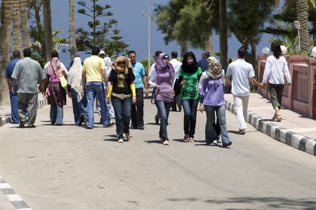 ALEXANDRIA, EGYPT - MAY 30: We take a closer look at Alexandria's city life on MAY 30, 2008, as it's the second-largest city in Egypt, the country's largest seaport and an important tourist resort.のeditorial素材