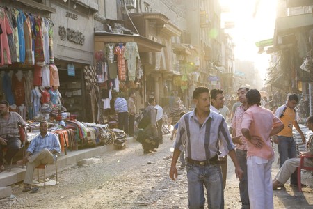 CAIRO, EGYPT - MAY 31: We take a closer look at Cairo's Khan El-Khalili Bazaar life on MAY 31, 2008, as this shopping area dates back to 1382.のeditorial素材