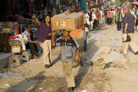 CAIRO, EGYPT - MAY 31: We take a closer look at Cairo's Khan El-Khalili Bazaar life on MAY 31, 2008, as this shopping area dates back to 1382.のeditorial素材