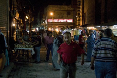 CAIRO, EGYPT - MAY 31: We take a closer look at Cairo's Khan El-Khalili Bazaar life on MAY 31, 2008, as this shopping area dates back to 1382.のeditorial素材
