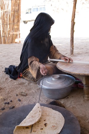 BEDOUIN VILLAGE NEAR HURGHADA, EGYPT - JUNE 2: We take a closer look at people living in a bedouin village near Hurghada, Egypt, in the Sahara Desert, on June 2, 2008.のeditorial素材