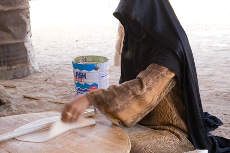BEDOUIN VILLAGE NEAR HURGHADA, EGYPT - JUNE 2: We take a closer look at people living in a bedouin village near Hurghada, Egypt, in the Sahara Desert, on June 2, 2008.のeditorial素材