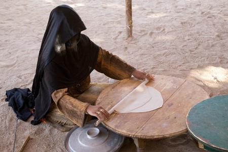 BEDOUIN VILLAGE NEAR HURGHADA, EGYPT - JUNE 2: We take a closer look at people living in a bedouin village near Hurghada, Egypt, in the Sahara Desert, on June 2, 2008.のeditorial素材