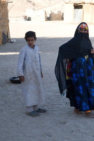 BEDOUIN VILLAGE NEAR HURGHADA, EGYPT - JUNE 2: We take a closer look at people living in a bedouin village near Hurghada, Egypt, in the Sahara Desert, on June 2, 2008.のeditorial素材