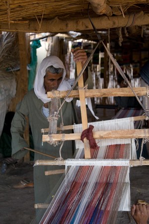 BEDOUIN VILLAGE NEAR HURGHADA, EGYPT - JUNE 2: We take a closer look at people living in a bedouin village near Hurghada, Egypt, in the Sahara Desert, on June 2, 2008.のeditorial素材
