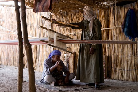 BEDOUIN VILLAGE NEAR HURGHADA, EGYPT - JUNE 2: We take a closer look at people living in a bedouin village near Hurghada, Egypt, in the Sahara Desert, on June 2, 2008.のeditorial素材