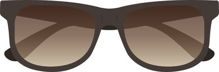 Brown Sunglasses.Brown Sunglasses With Brown Lensのイラスト素材
