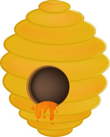 Beehive Clipart. Beehive with honeyのイラスト素材