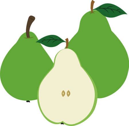 Clipart Green Pearsのイラスト素材