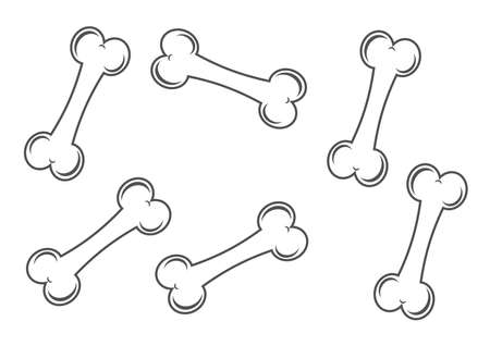 Clipart Bone Stick. Dog Bone Stick. Vector Boneのイラスト素材