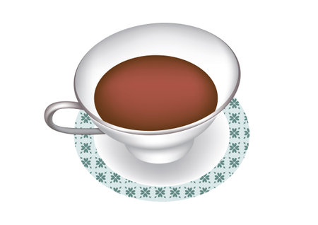 Vector Illustration of Cup of Coffeeのイラスト素材