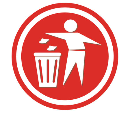 Recycle Bin. Trash Icon. Rubbish Sign. Waste Icon Vector Illustrationのイラスト素材