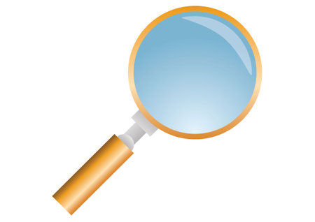 Magnifying glass isolated on white background. Vector illustration of Magnifying glassのイラスト素材