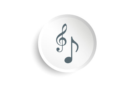 Modern Music Player Icon Isolated on White Backgroundのイラスト素材