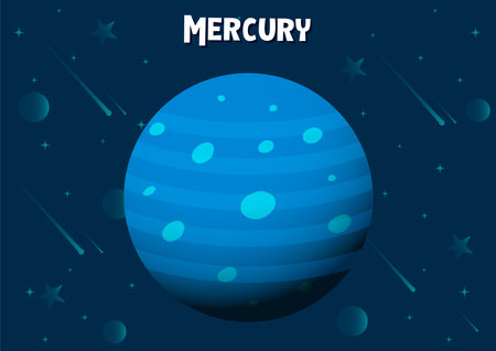 Vector illustration of Mercury planetのイラスト素材