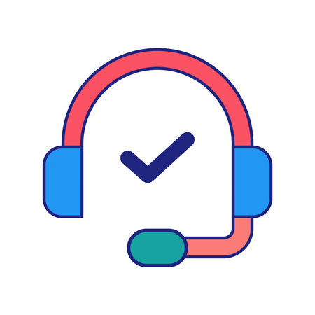 Call Center Flat Icon Vectorのイラスト素材