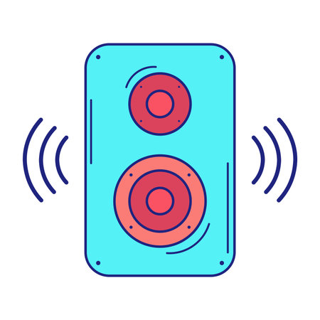 Speakers Icon Flat Design Vectorのイラスト素材