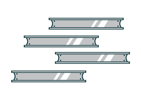 Steel beams metal industrial vectorのイラスト素材