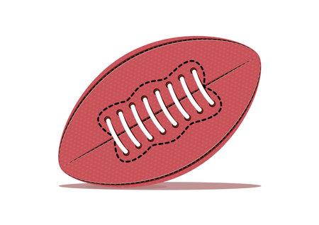 American football ball or rugby ball clipart vector on white backgroundのイラスト素材
