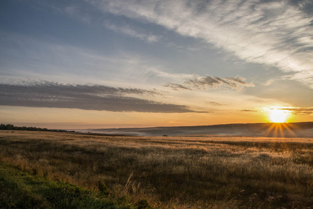 Dawn in Bashkortostanの写真素材